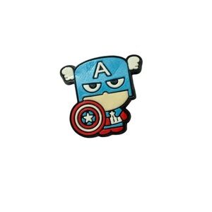 Captain America Cartoon Croc Charm